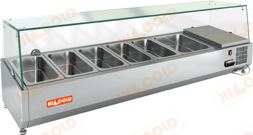 Настольная холодильная витрина для ингредиентов  HICOLD  VRX 1600 1/4