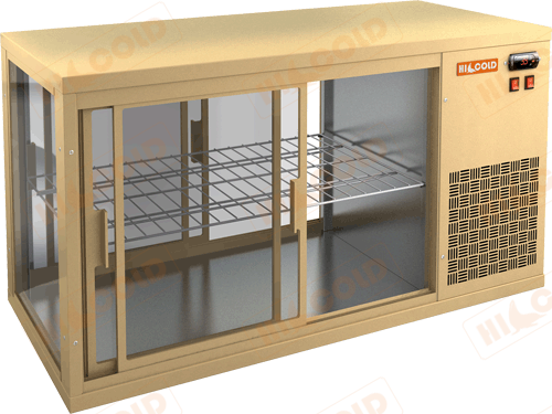 Настольная холодильная витрина сквозная  HICOLD  VRL T 900 R Beige