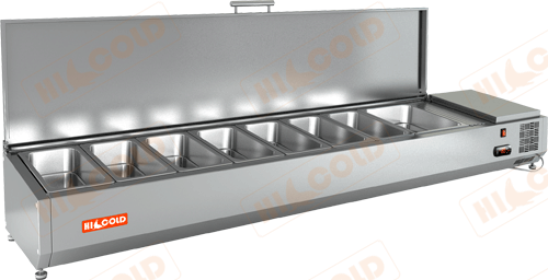 Настольная охлаждаемая витрина для ингредиентов  HICOLD  VRTU 1835 1/4