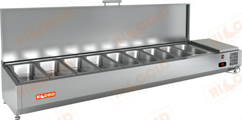 Настольная охлаждаемая витрина для ингредиентов  HICOLD  VRTU 1970 1/3