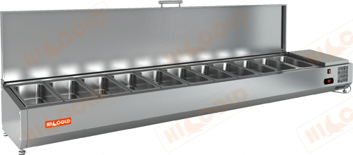 Настольная охлаждаемая витрина для ингредиентов  HICOLD  VRTU 2280 1/3