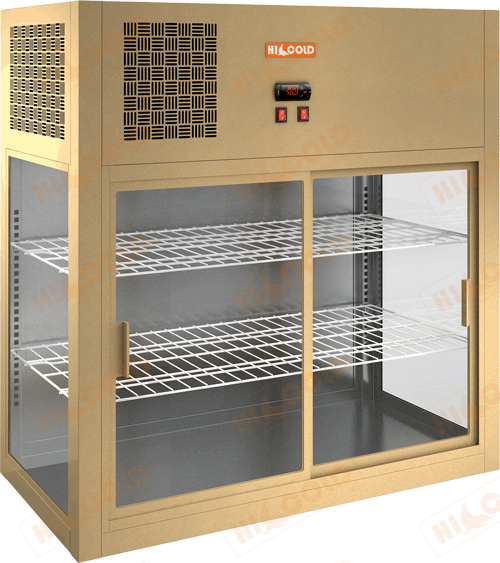 Настольная пристенная холодильная витрина  HICOLD  VRH 990 Beige