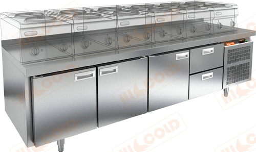 Стол морозильный под тепловое оборудование  HICOLD  GN 1112/BT LT