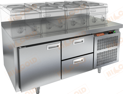 Стол морозильный под тепловое оборудование  HICOLD  SN 12/BT LT