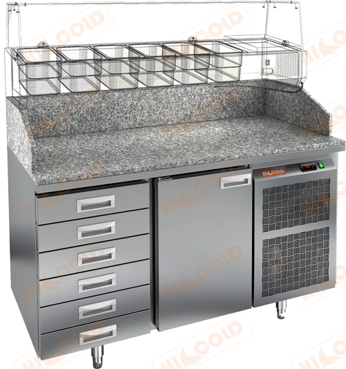 Стол охлаждаемый для пиццы  HICOLD  PZ4-1/GN 6R