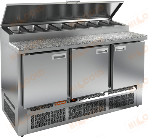 Стол охлаждаемый для пиццы  HICOLD  PZE1-111/GN камень