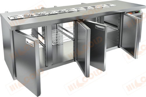 Стол охлаждаемый для салатов (саладетта)  HICOLD  SL2T-1111/SN